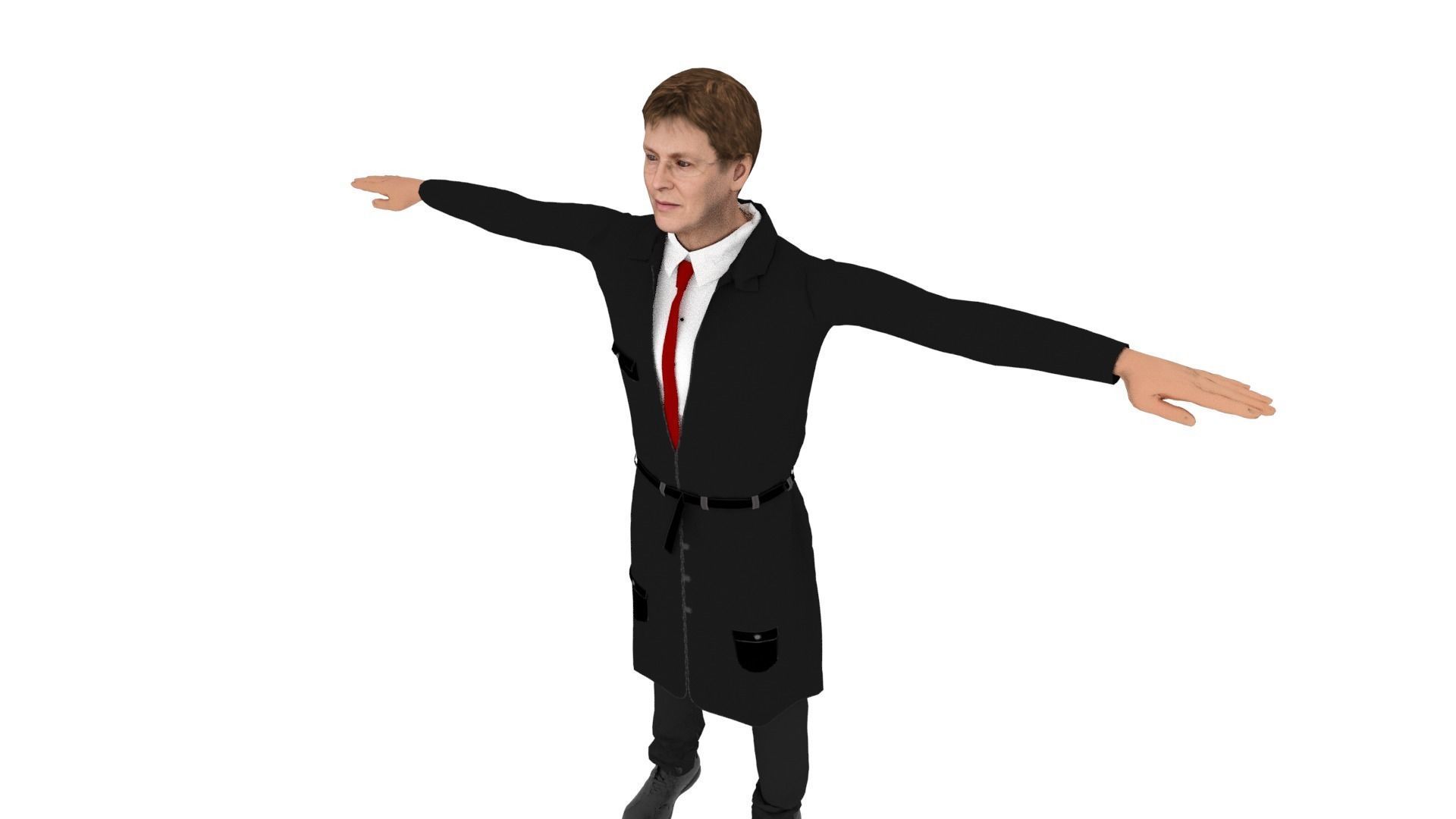 Realistic Character Man Low-poly 3D model_4