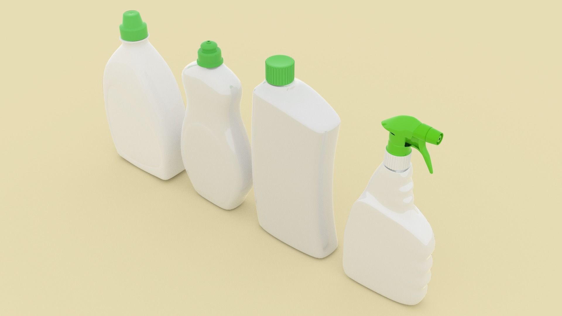 Plastic Bottles Low-poly 3D model_3