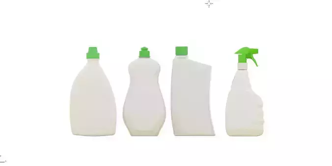 Plastic Bottles Low-poly 3D model