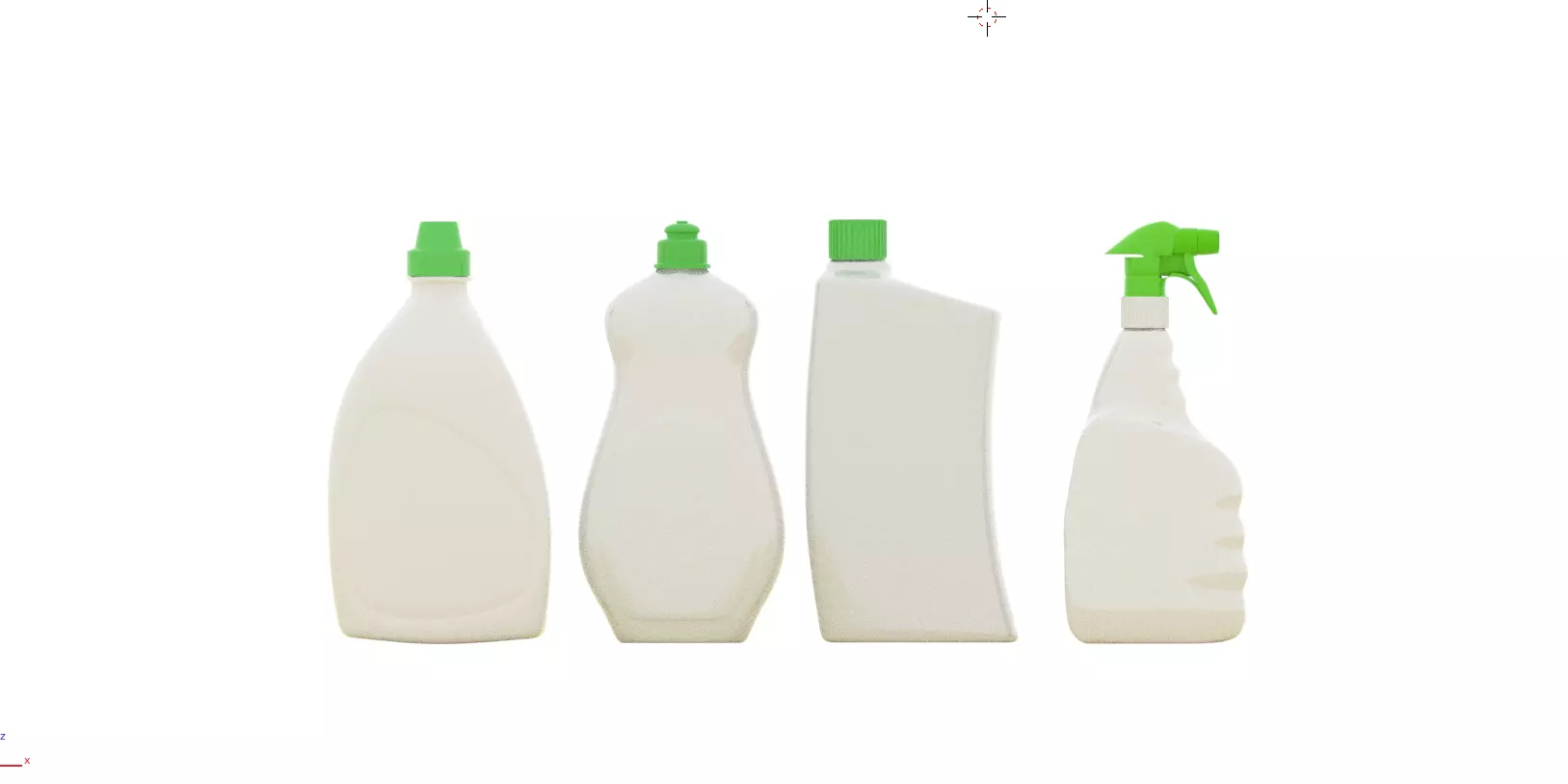 Plastic Bottles Low-poly 3D model_0