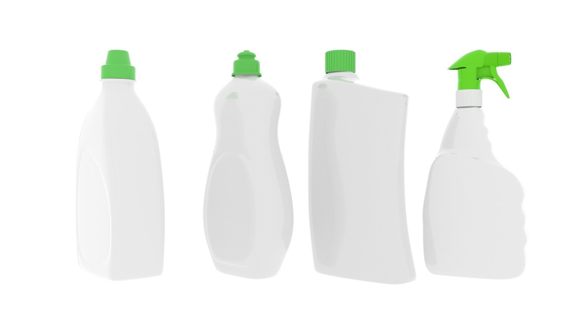 Plastic Bottles Low-poly 3D model_2