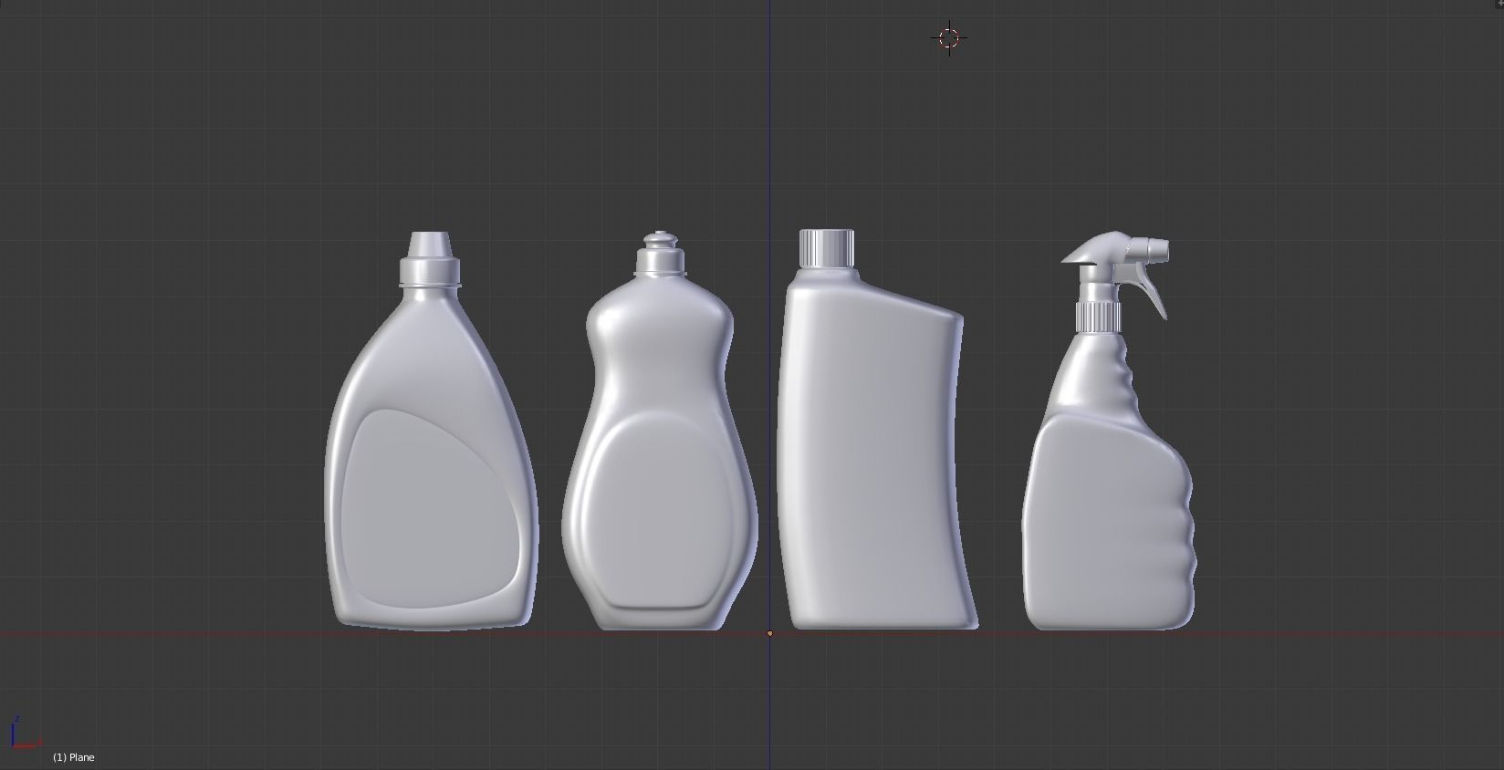 Plastic Bottles Low-poly 3D model_4