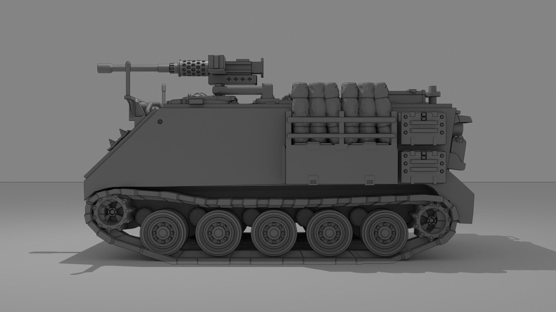 IDF M113 APC equipped with 50 Cal MG 3D print model_3