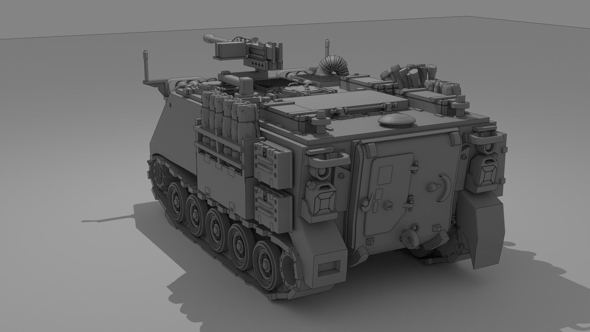 IDF M113 APC equipped with 50 Cal MG 3D print model_5