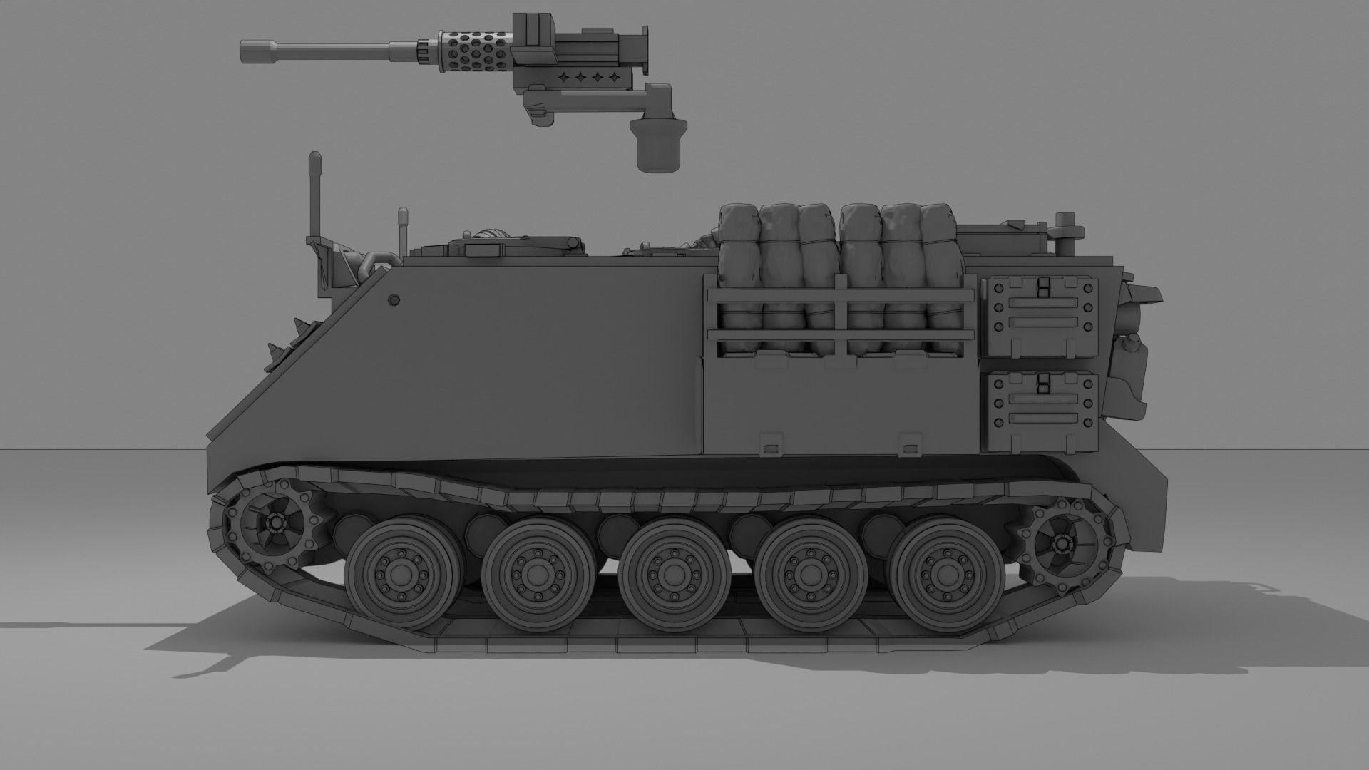 IDF M113 APC equipped with 50 Cal MG 3D print model_4