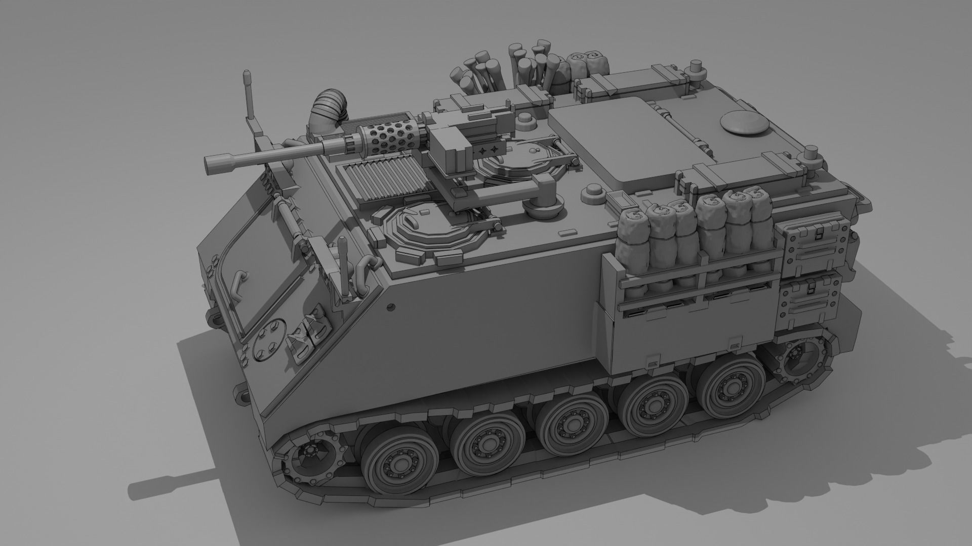 IDF M113 APC equipped with 50 Cal MG 3D print model_1