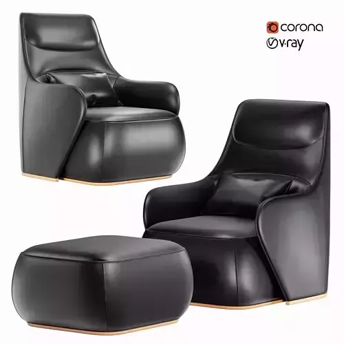 giorgetti caddy armchair 3D model