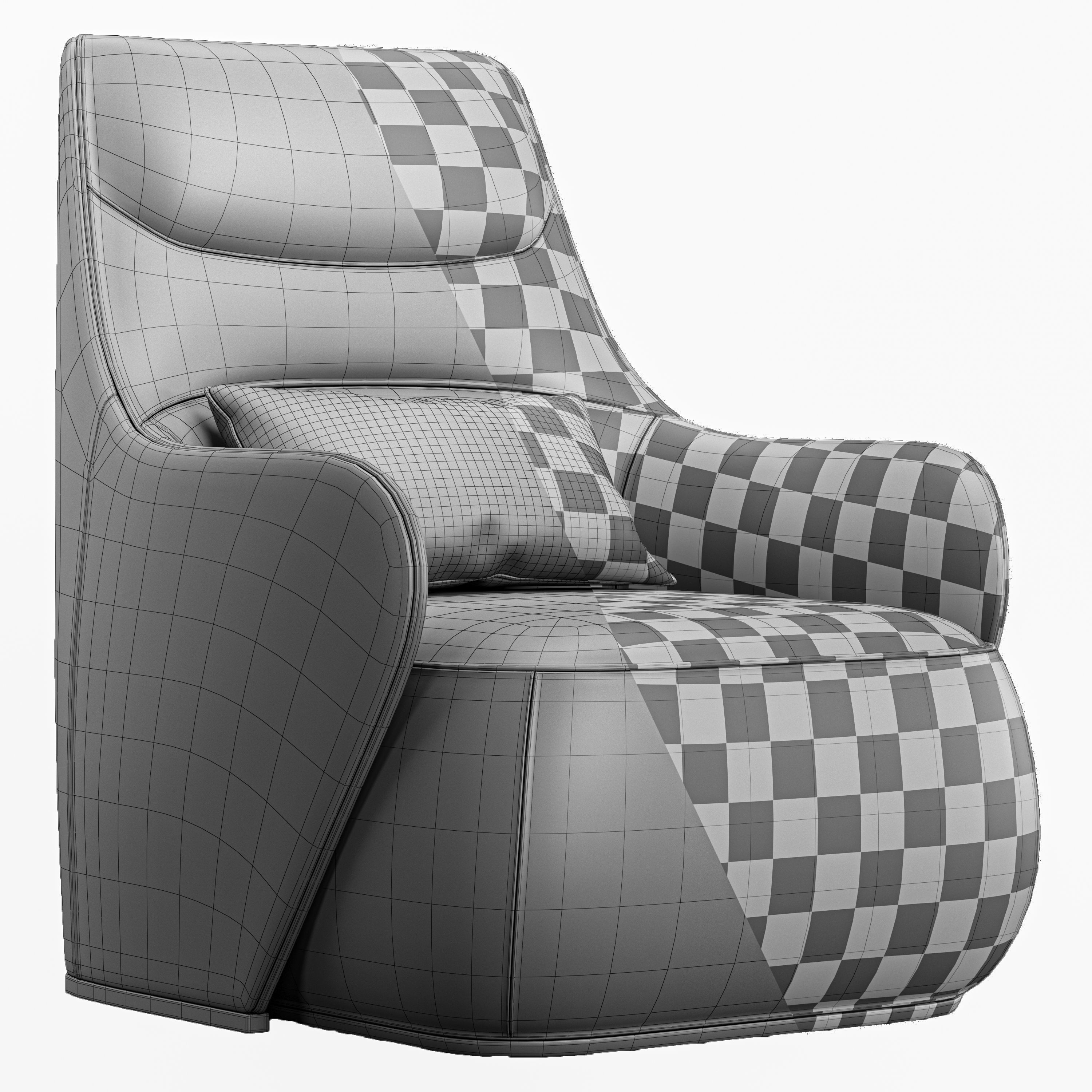giorgetti caddy armchair 3D model_6