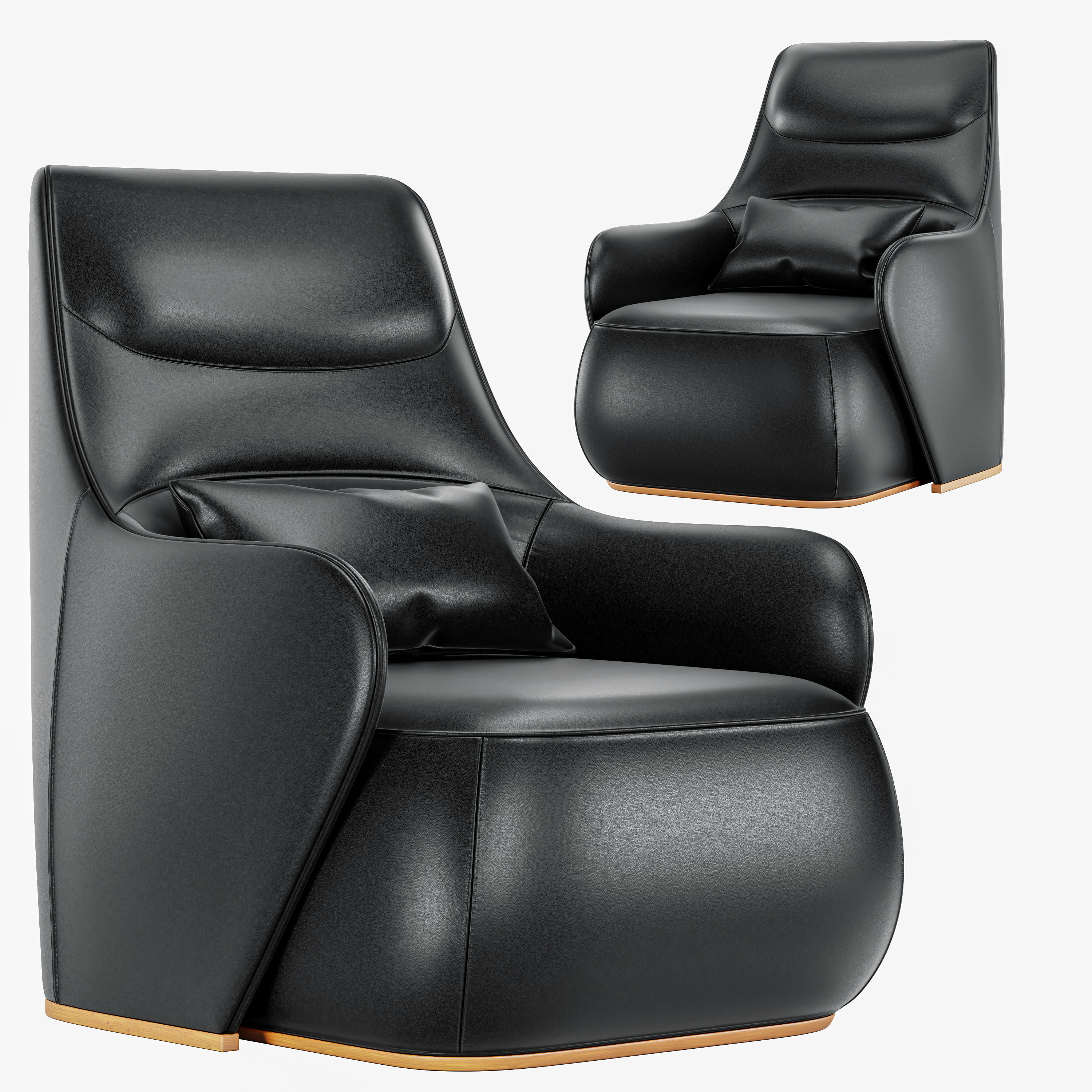 giorgetti caddy armchair 3D model_2