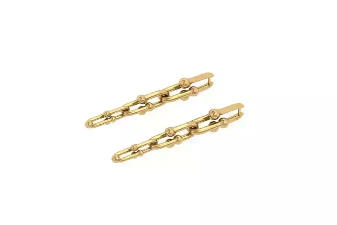 City HardWear triple drop gold earrings