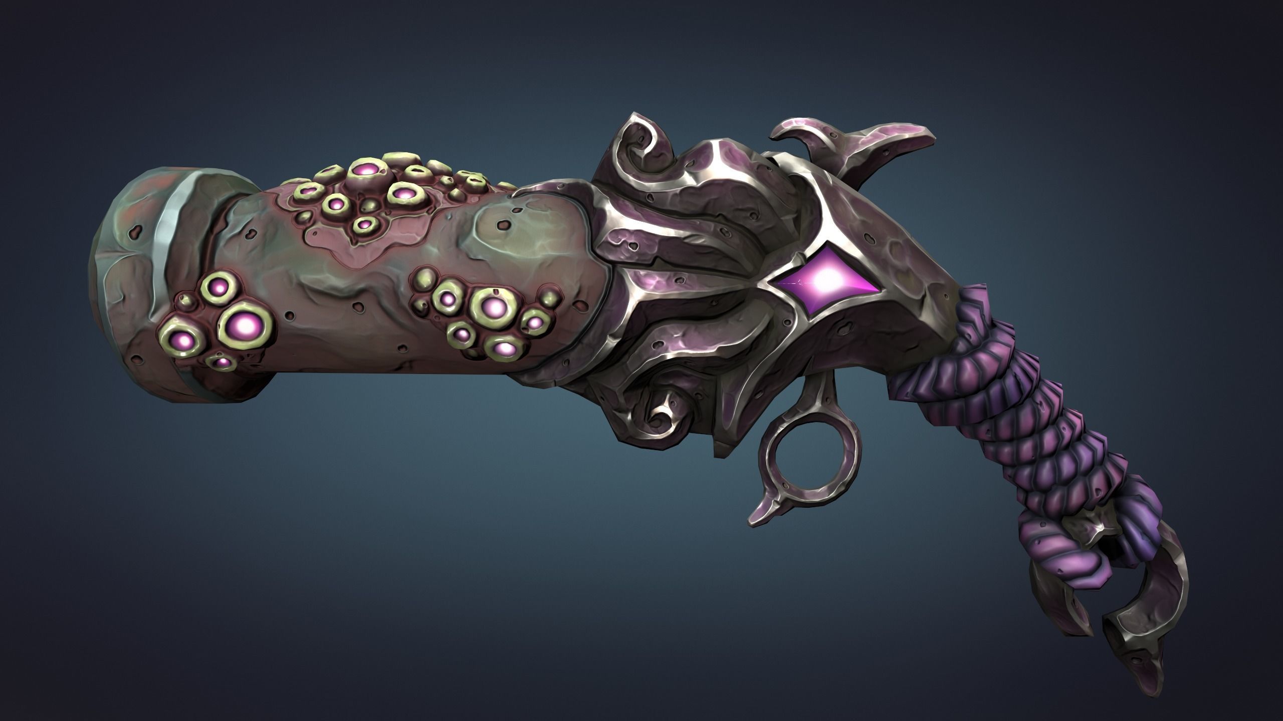 Octopus pistol 3d print 3D print model_6