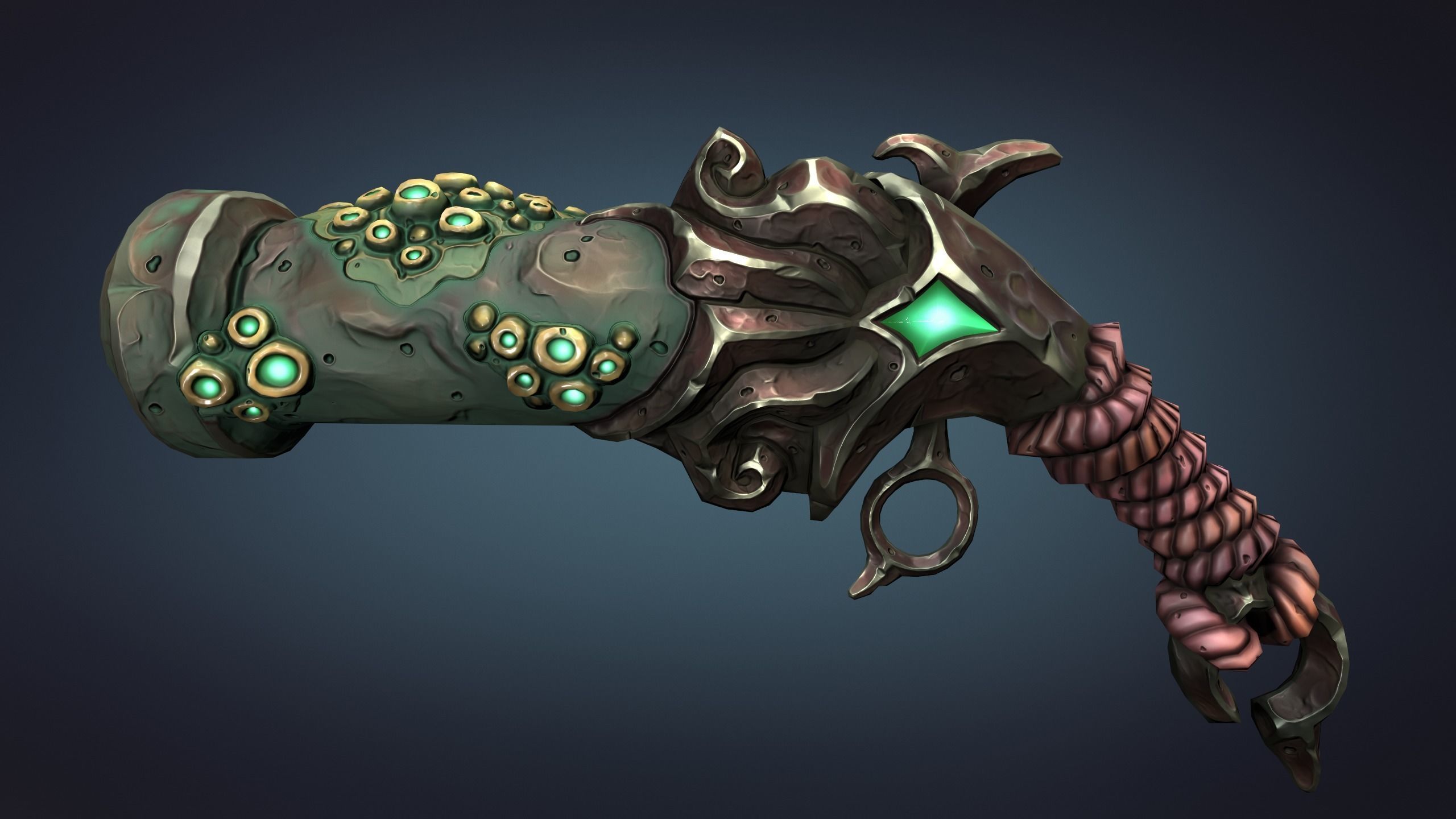 Octopus pistol 3d print 3D print model_10