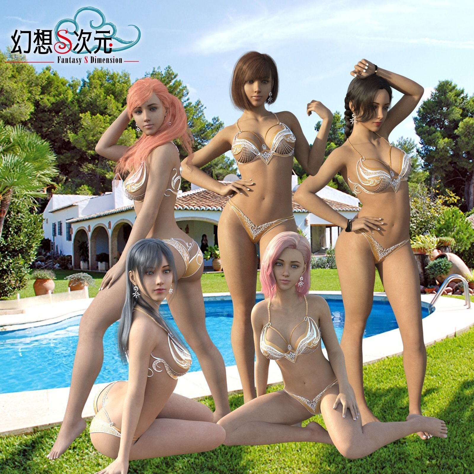 Fantasy S Dimension GoldBikini 012-1 3D model_6