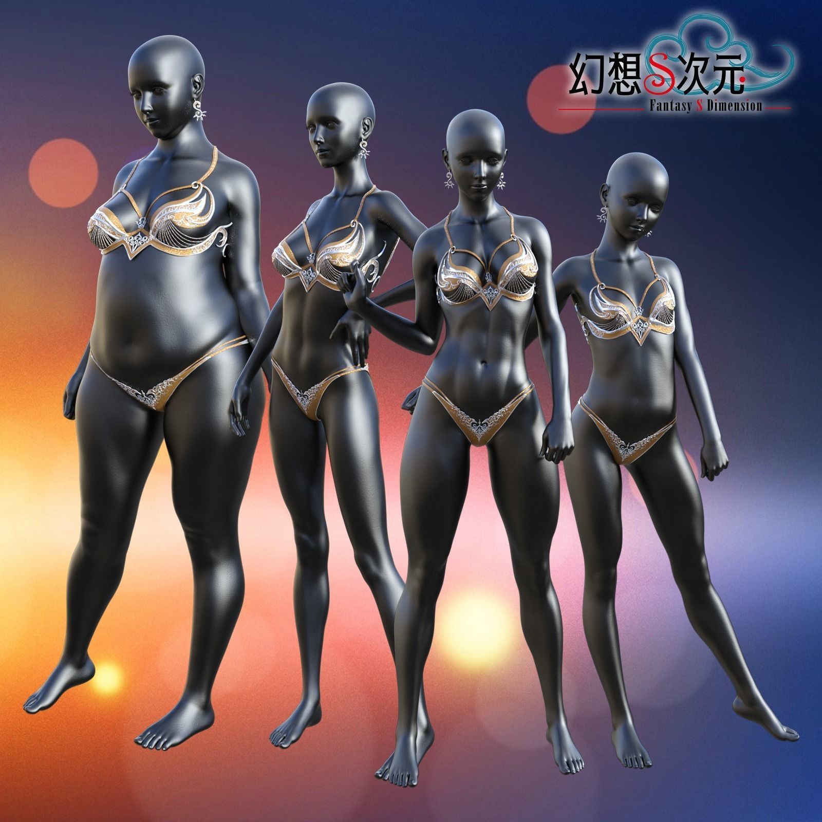 Fantasy S Dimension GoldBikini 012-1 3D model_4