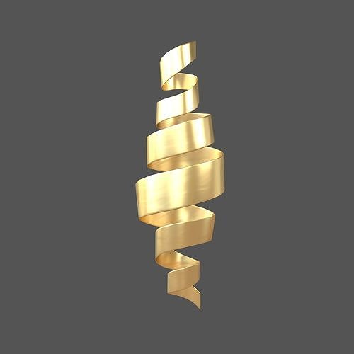 Low Poly Ribbon Reference 3D model Spiral Ribbon Floating v1 001 VR / AR / low-poly | CGTrader