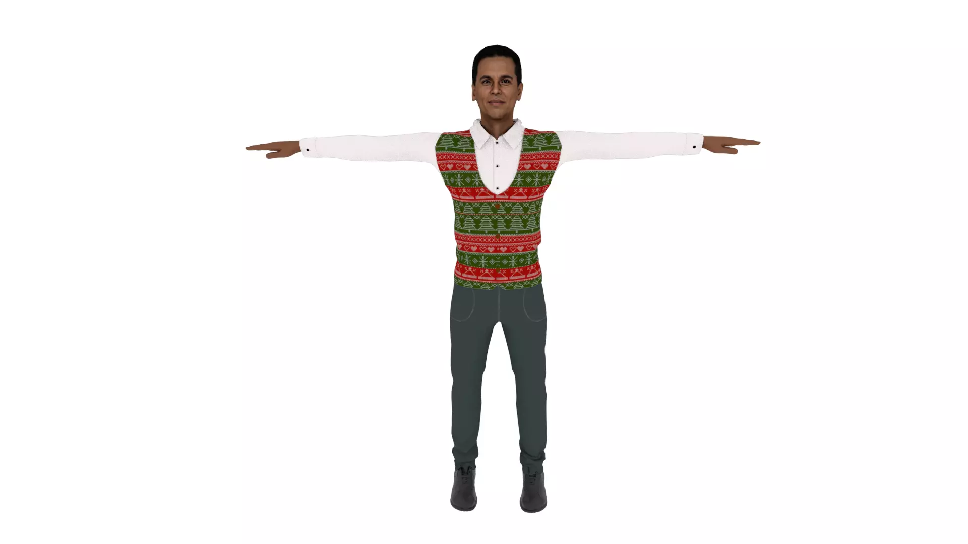 Realistic Character Man Low-poly 3D model_0