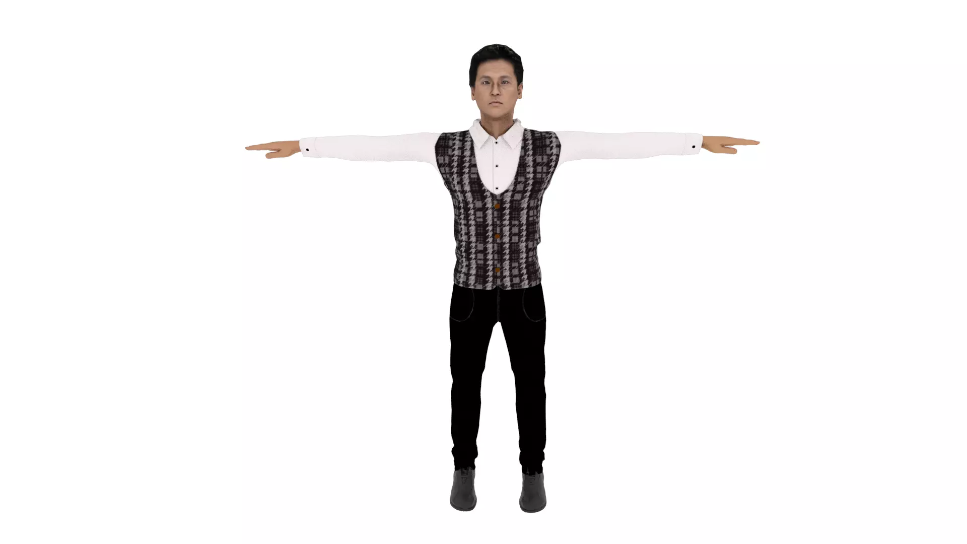 Realistic Character Man Low-poly 3D model