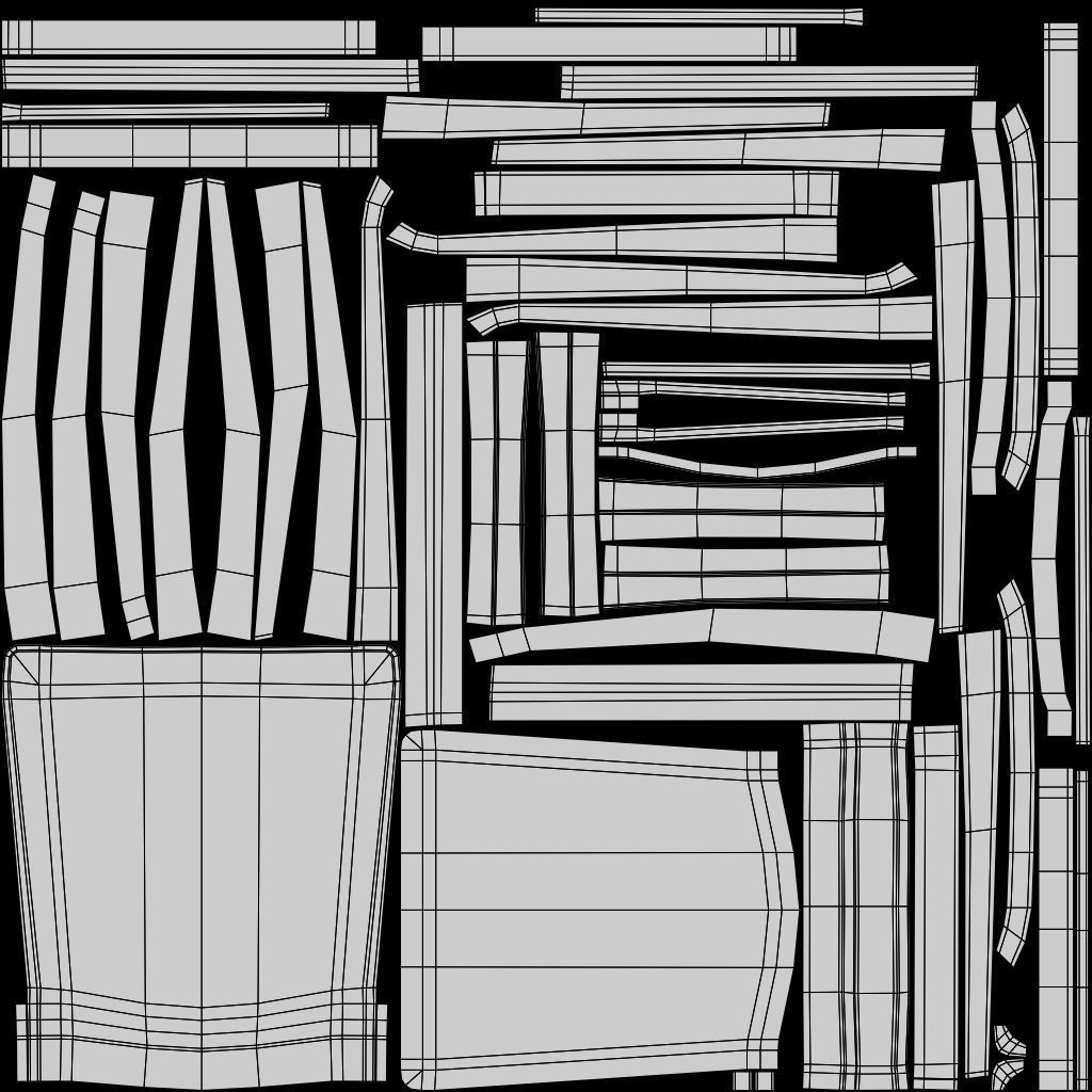 Stackable Plastic Chair Low-poly 3D model_28