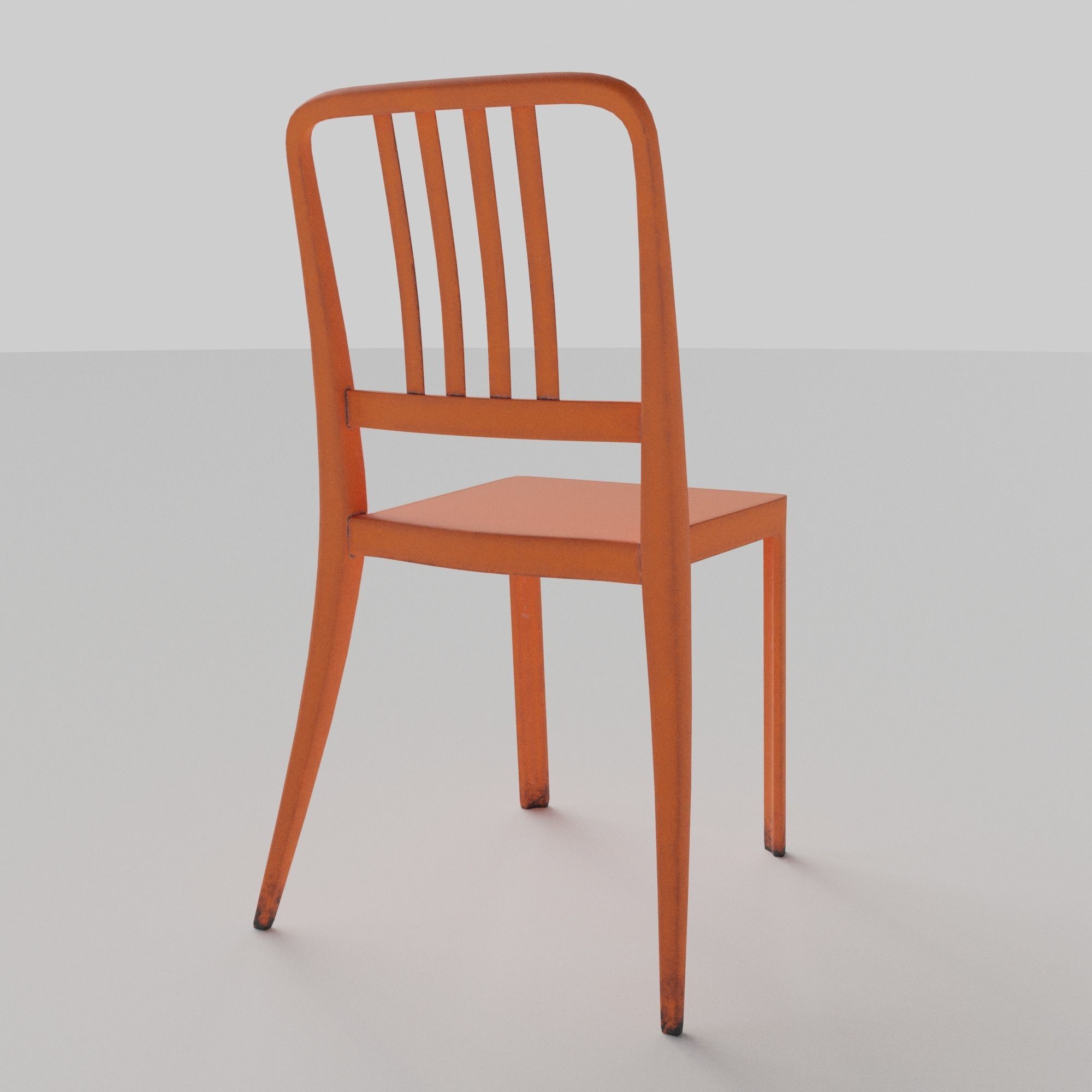 Stackable Plastic Chair Low-poly 3D model_20