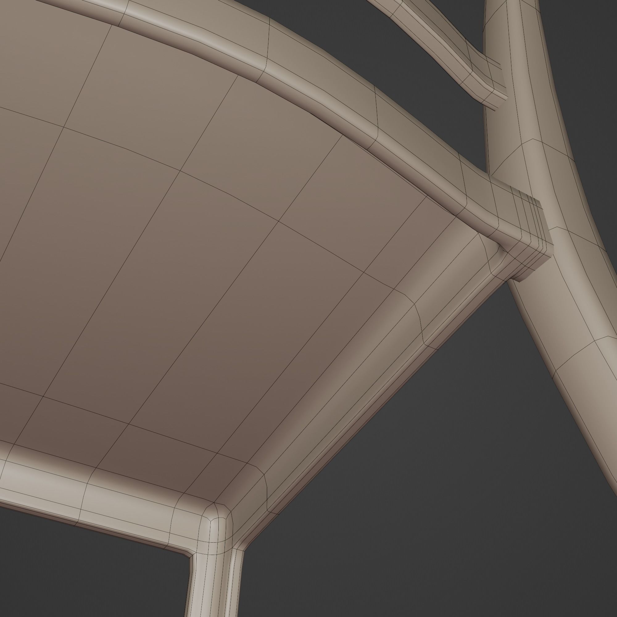 Stackable Plastic Chair Low-poly 3D model_26