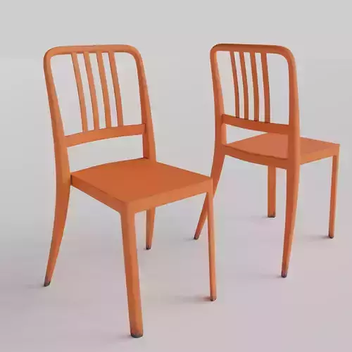 Stackable Plastic Chair Low-poly 3D model