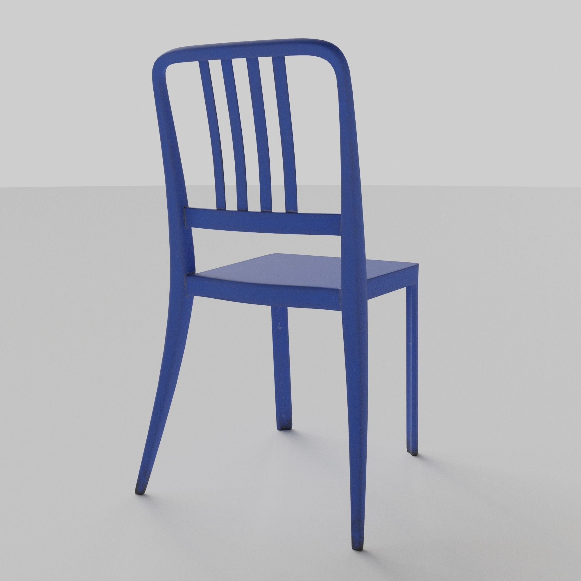 Stackable Plastic Chair Low-poly 3D model_18