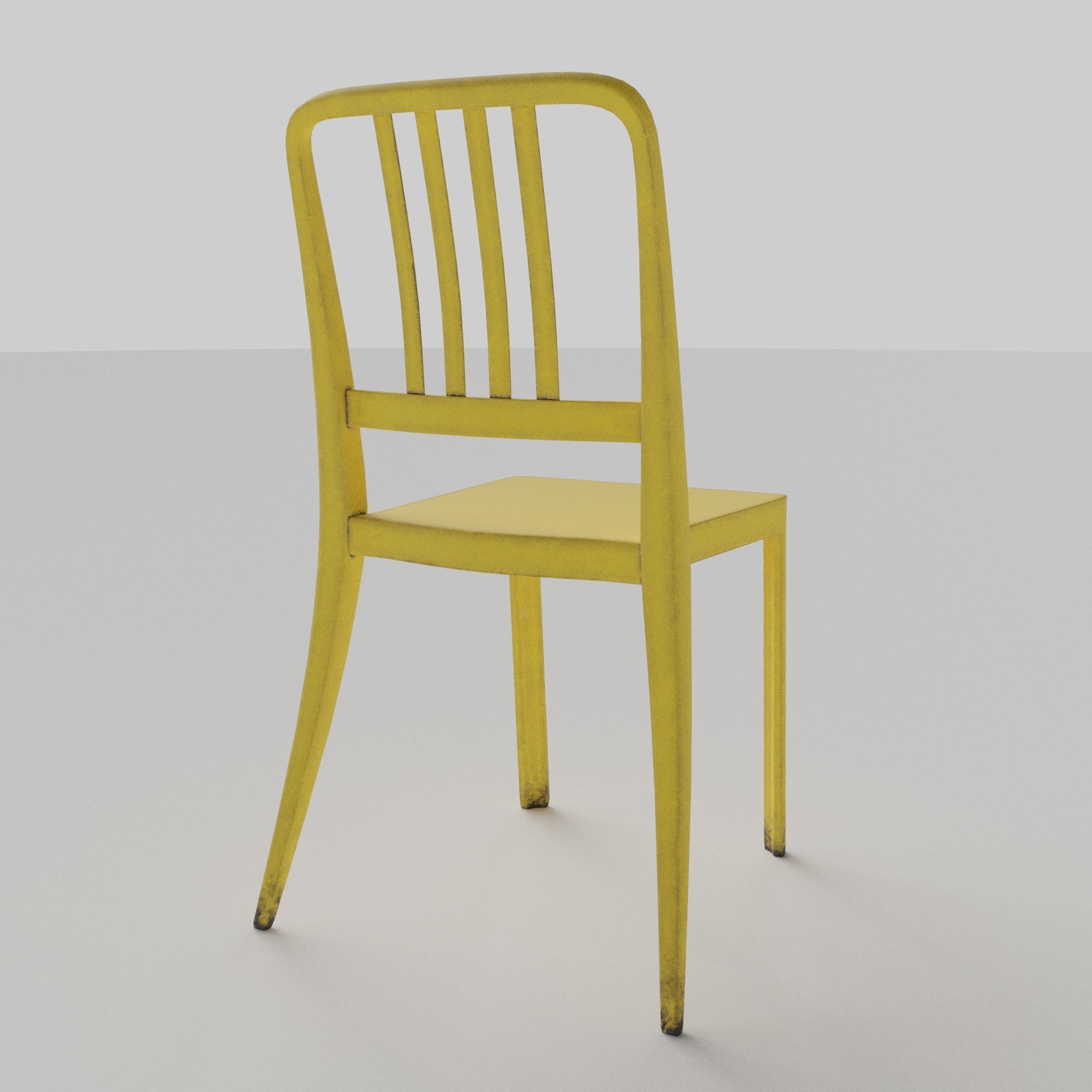 Stackable Plastic Chair Low-poly 3D model_23