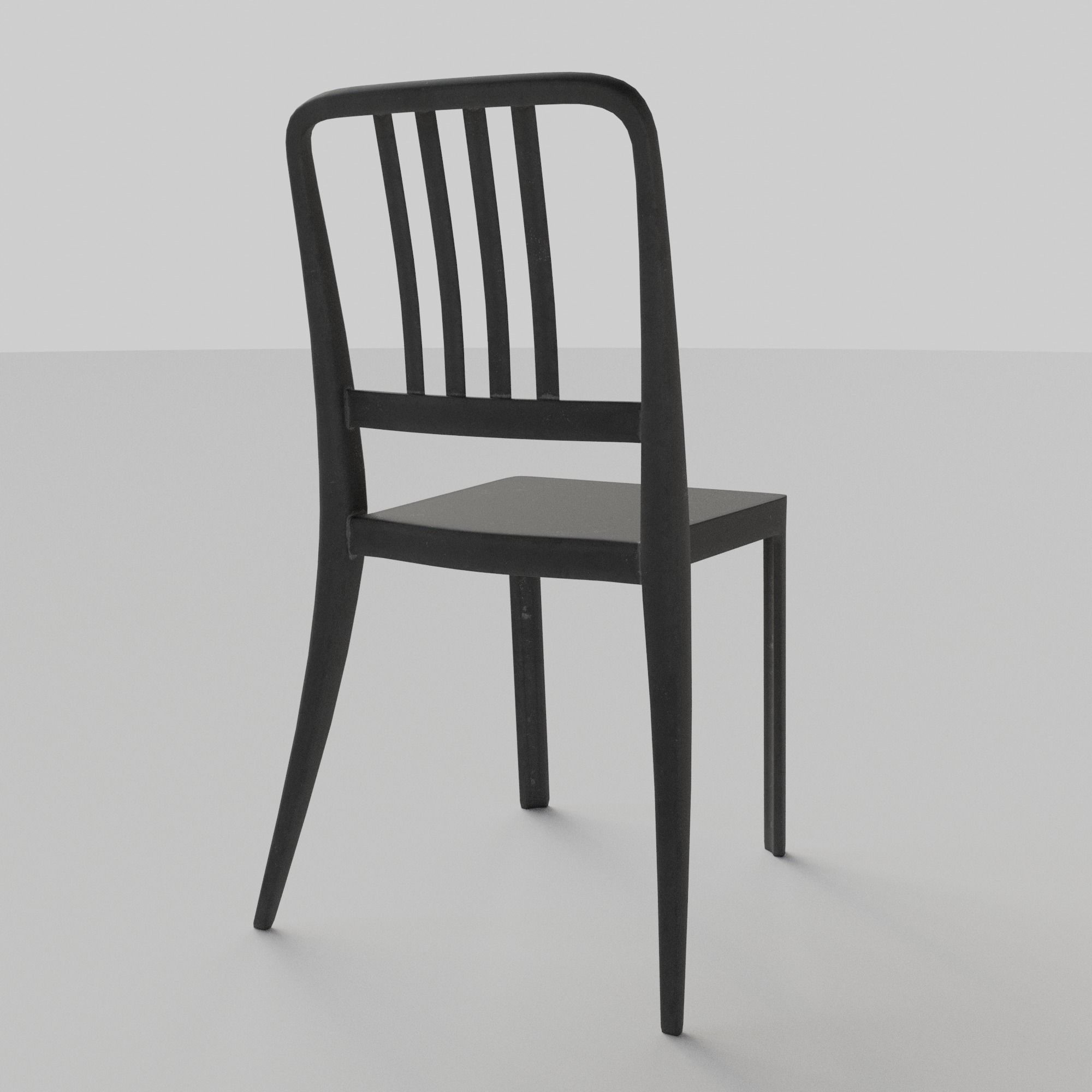 Stackable Plastic Chair Low-poly 3D model_17