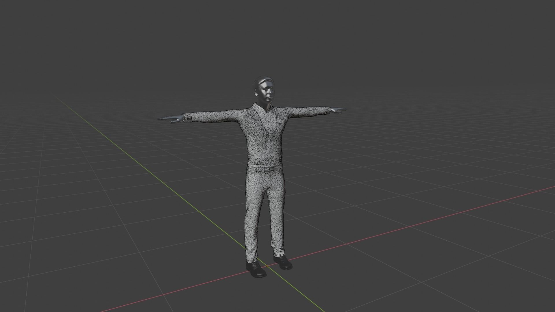 Realistic Character Man Low-poly 3D model_6