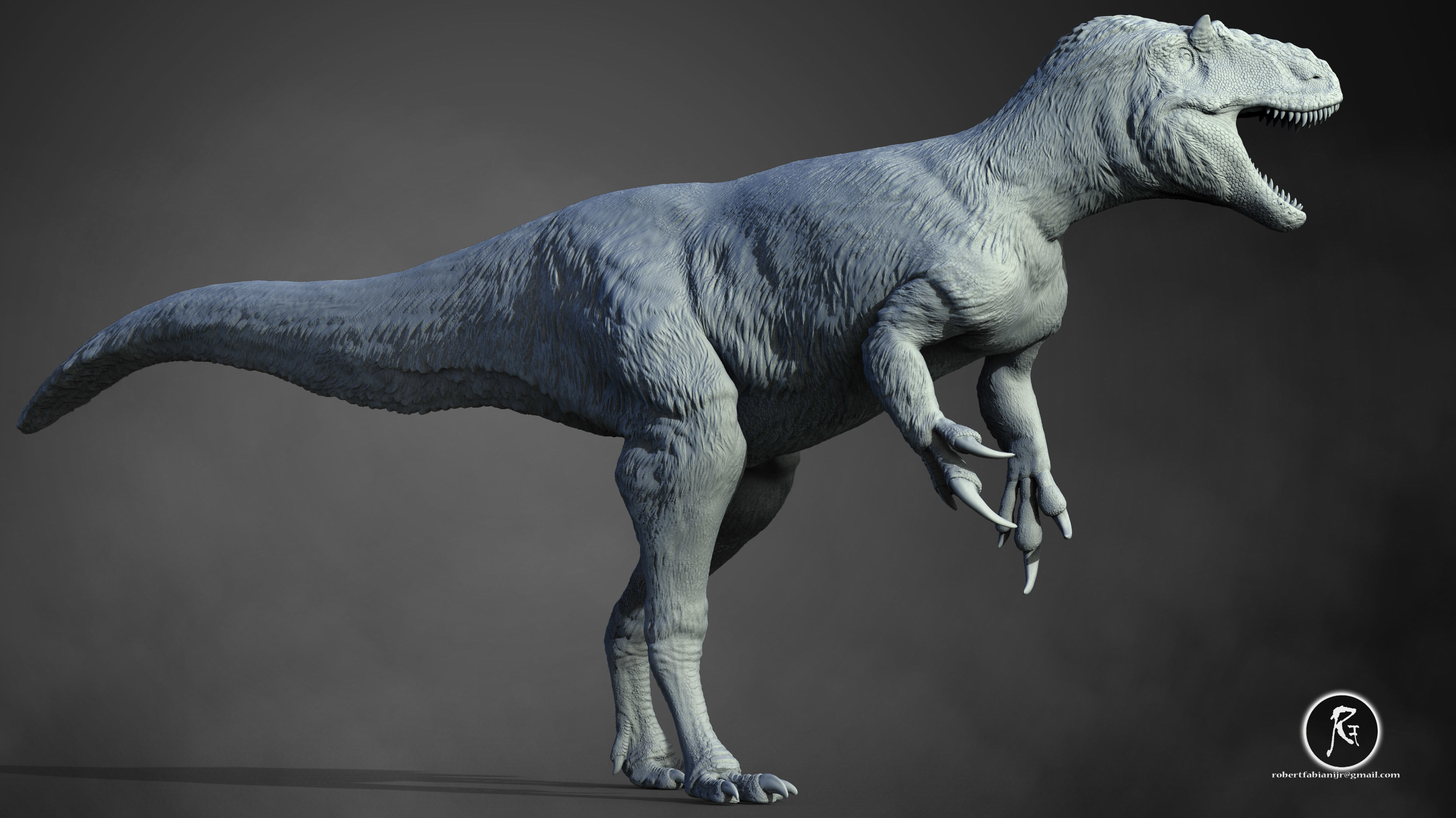 Yutyrannus 3D print model_3