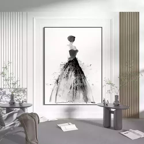 s painting decorative character Modern 3D model