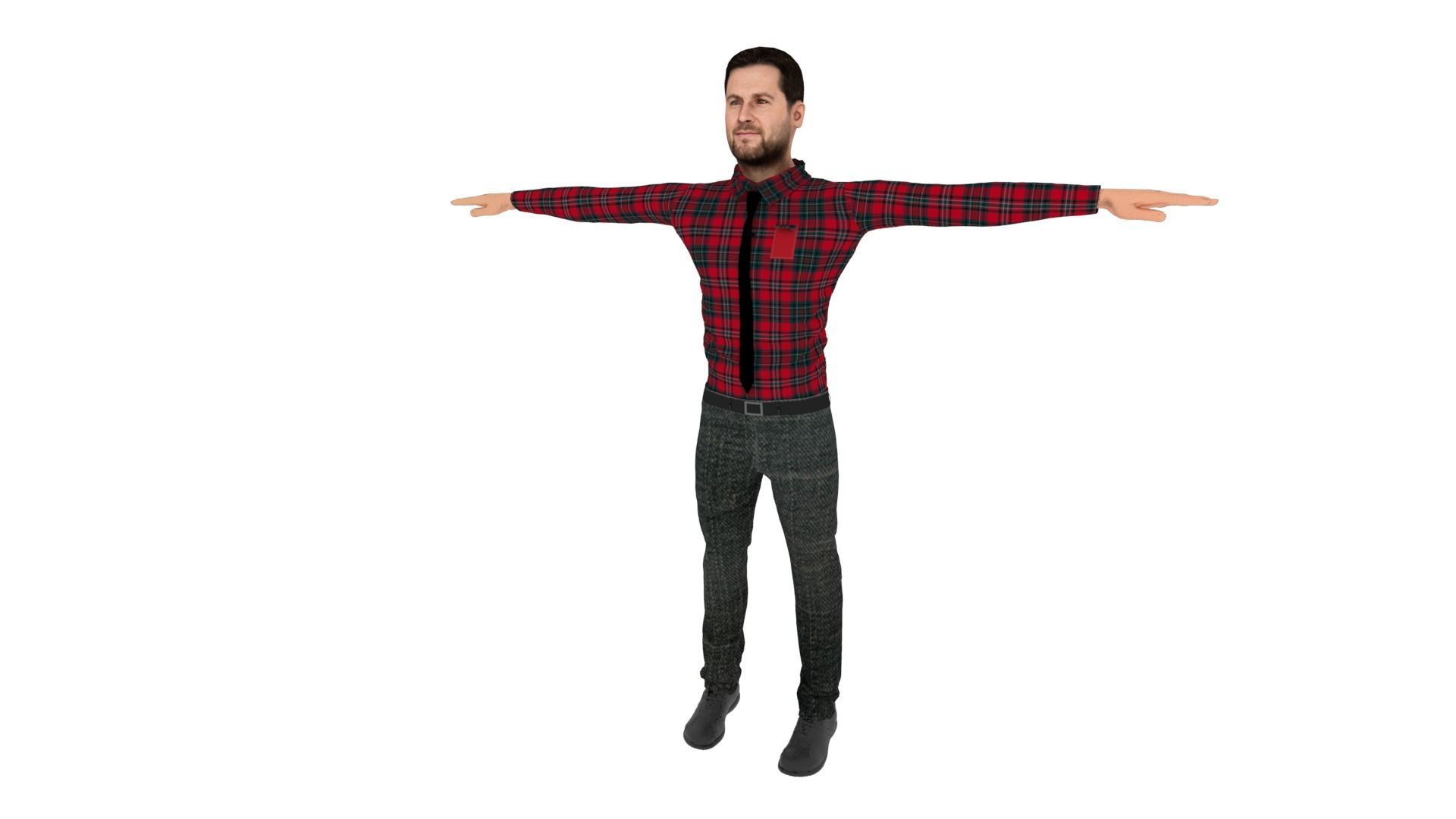  Character Male Low-poly 3D model_2