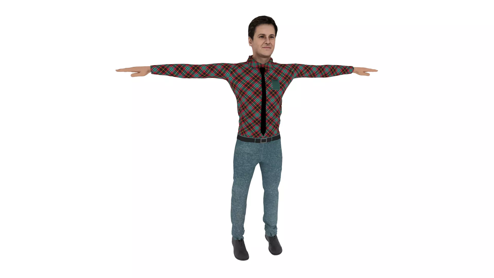 Character Male Low-poly 3D model_0