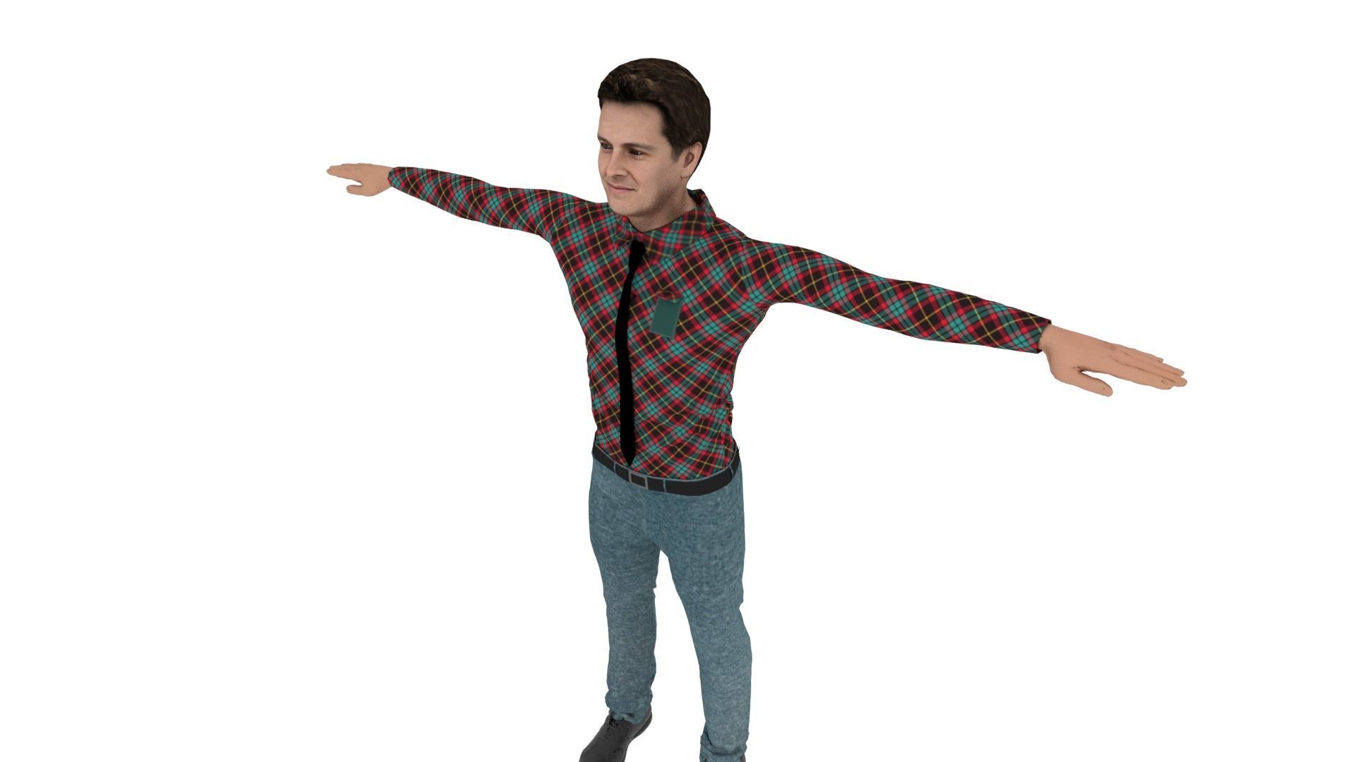 Character Male Low-poly 3D model_4