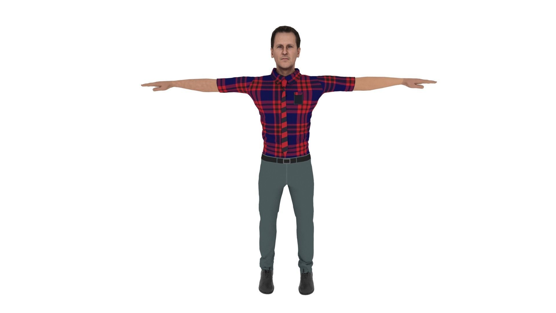 Character Male Low-poly 3D model_1