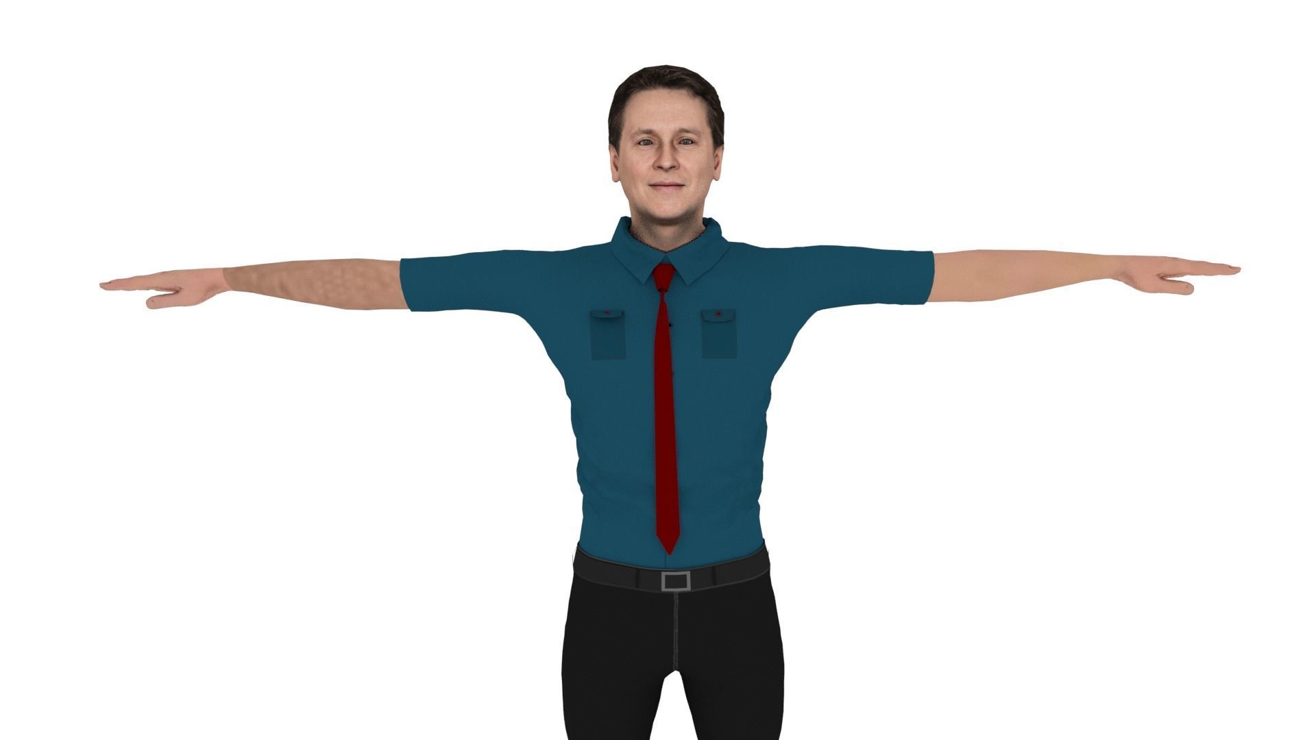 Character Male Low-poly 3D model_3