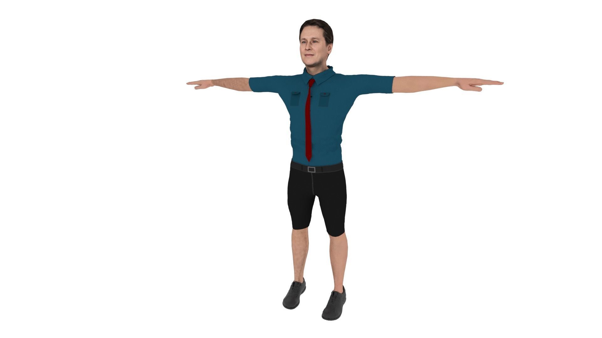 Character Male Low-poly 3D model_2