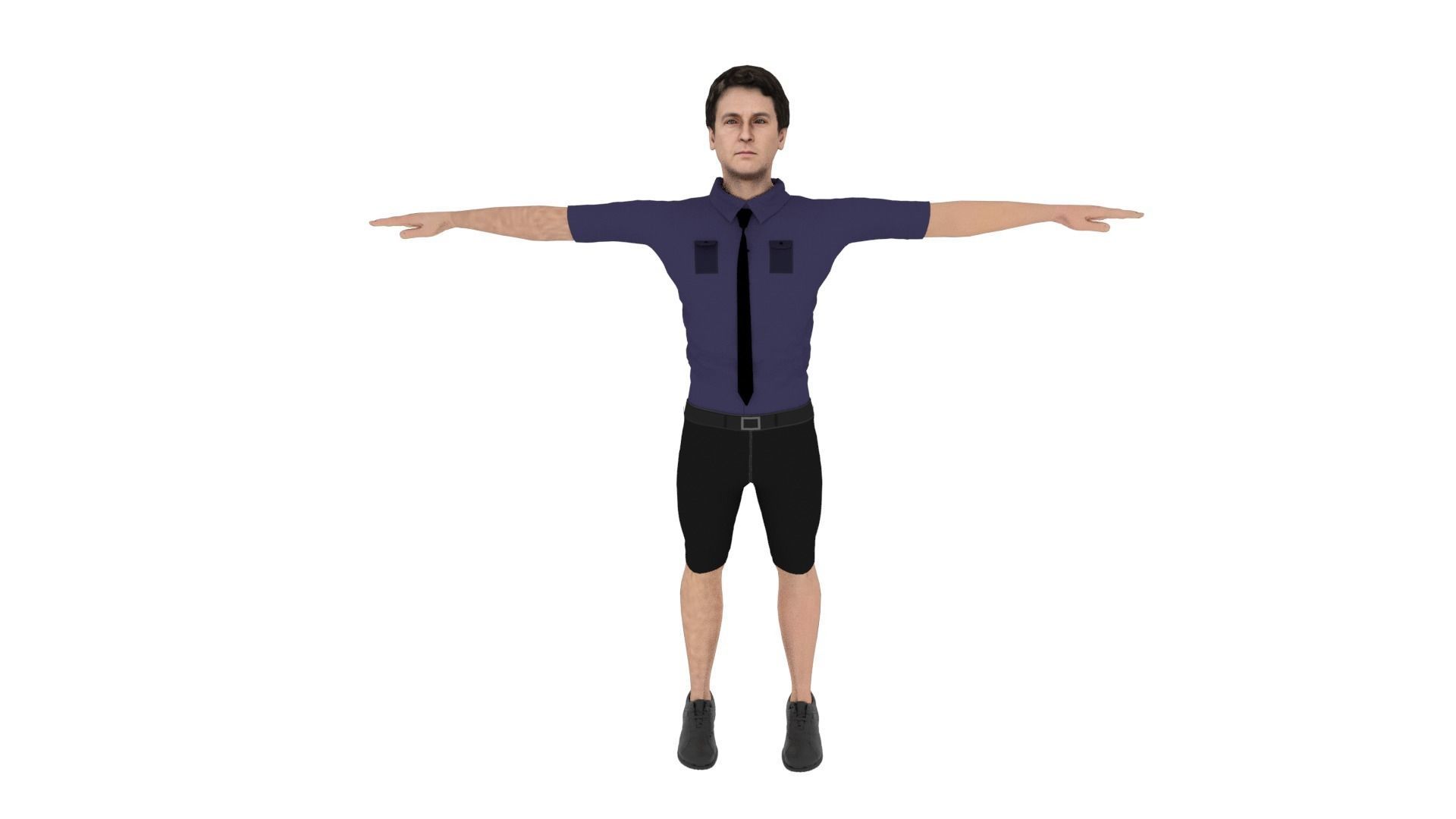 Character Male Low-poly 3D model_1