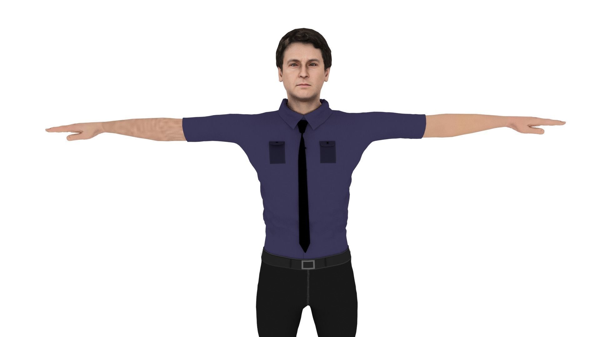 Character Male Low-poly 3D model_3