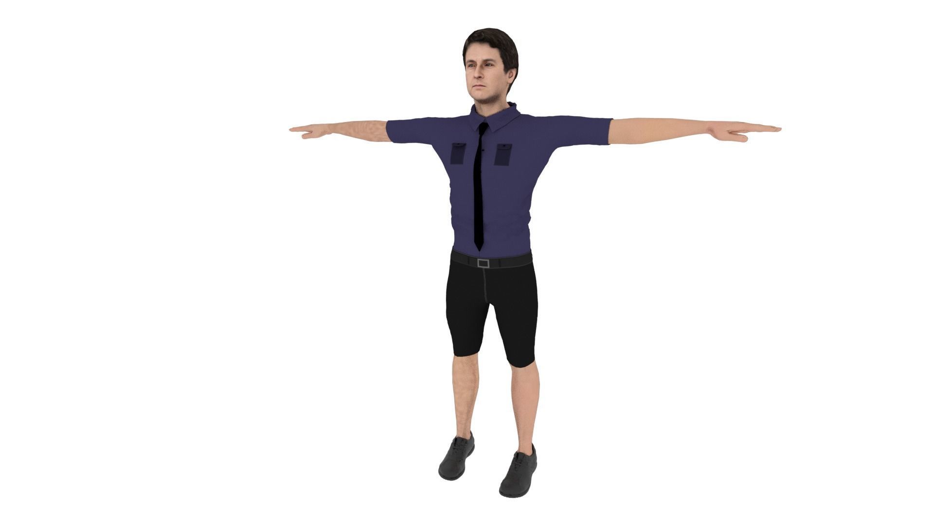 Character Male Low-poly 3D model_2