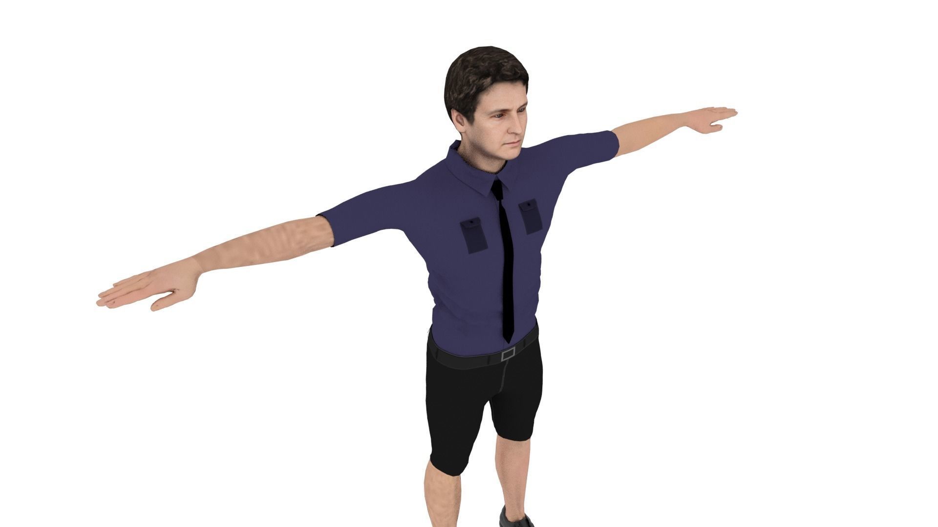Character Male Low-poly 3D model_5
