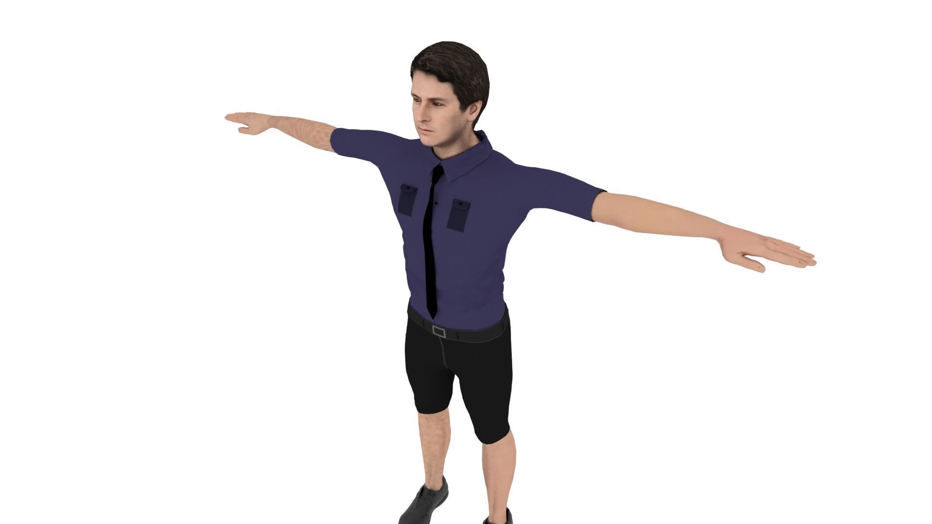 Character Male Low-poly 3D model_4