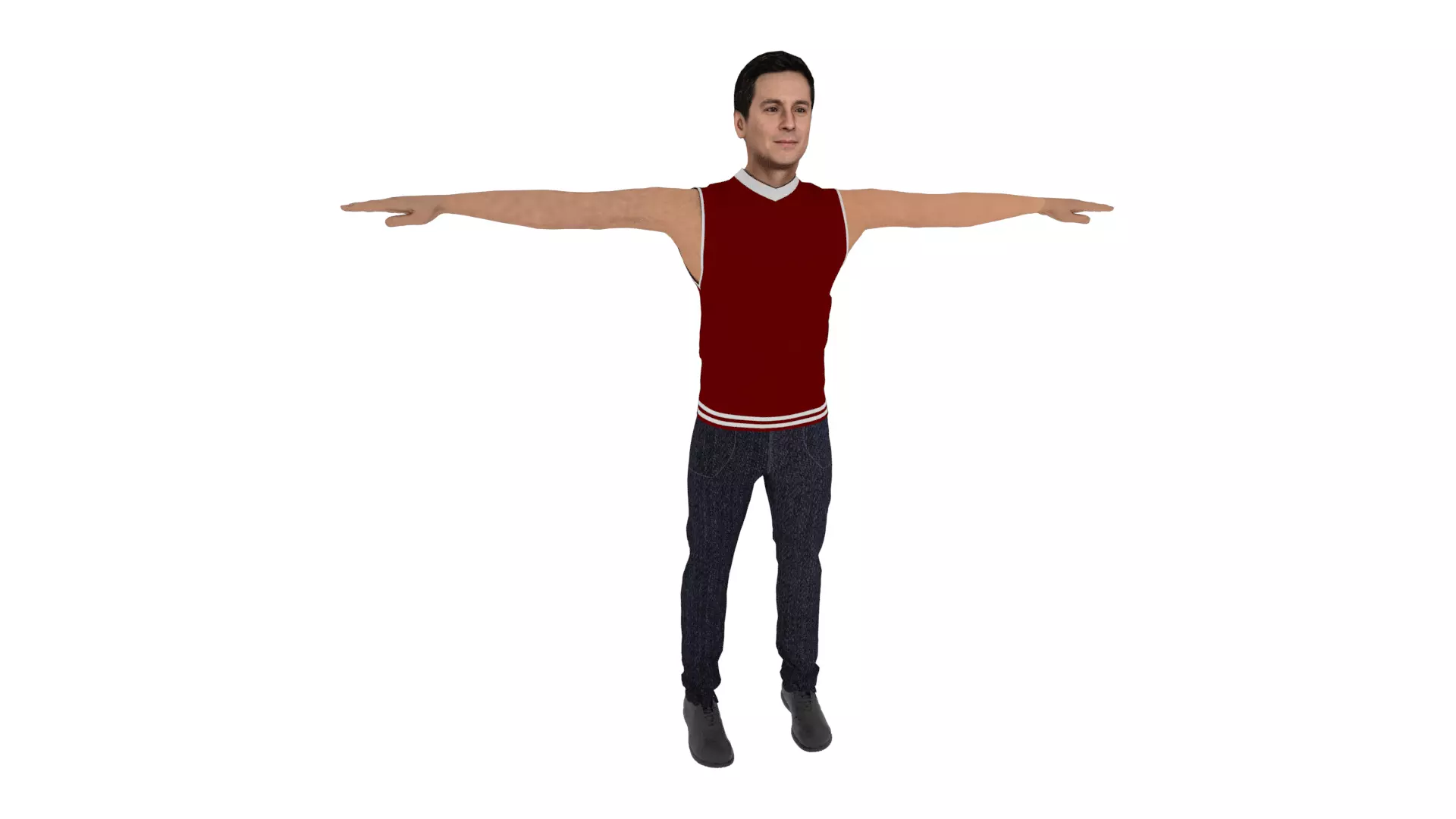 Character Male Low-poly 3D model_0