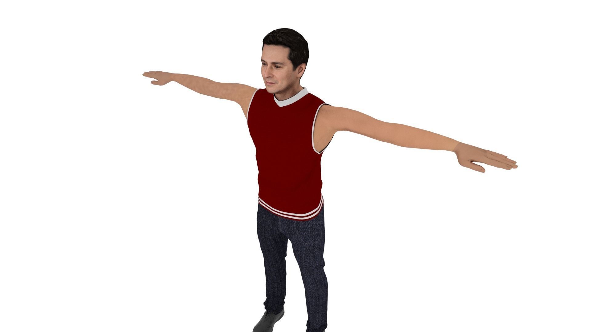 Character Male Low-poly 3D model_4