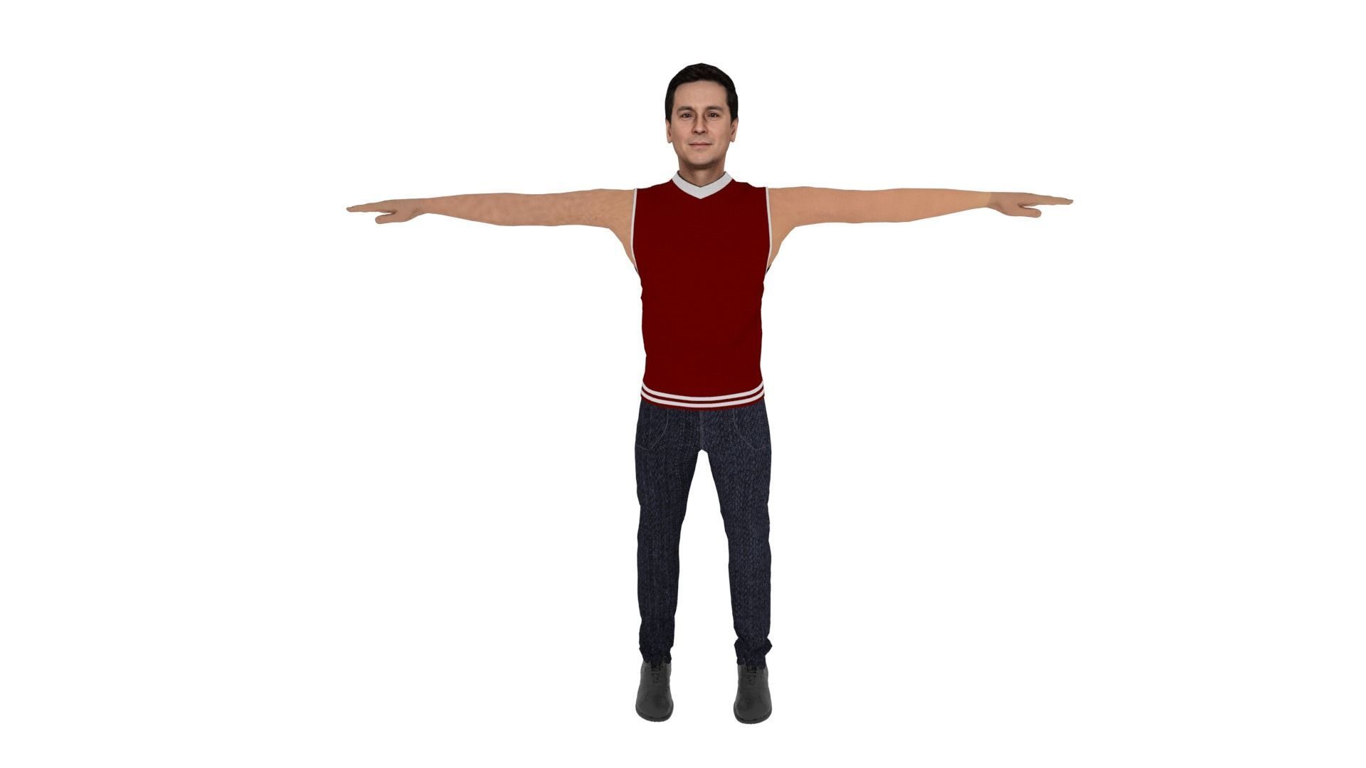 Character Male Low-poly 3D model_1