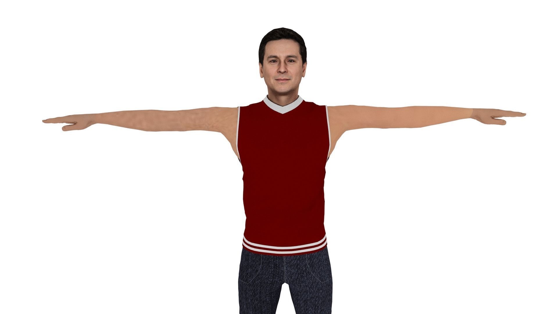 Character Male Low-poly 3D model_3