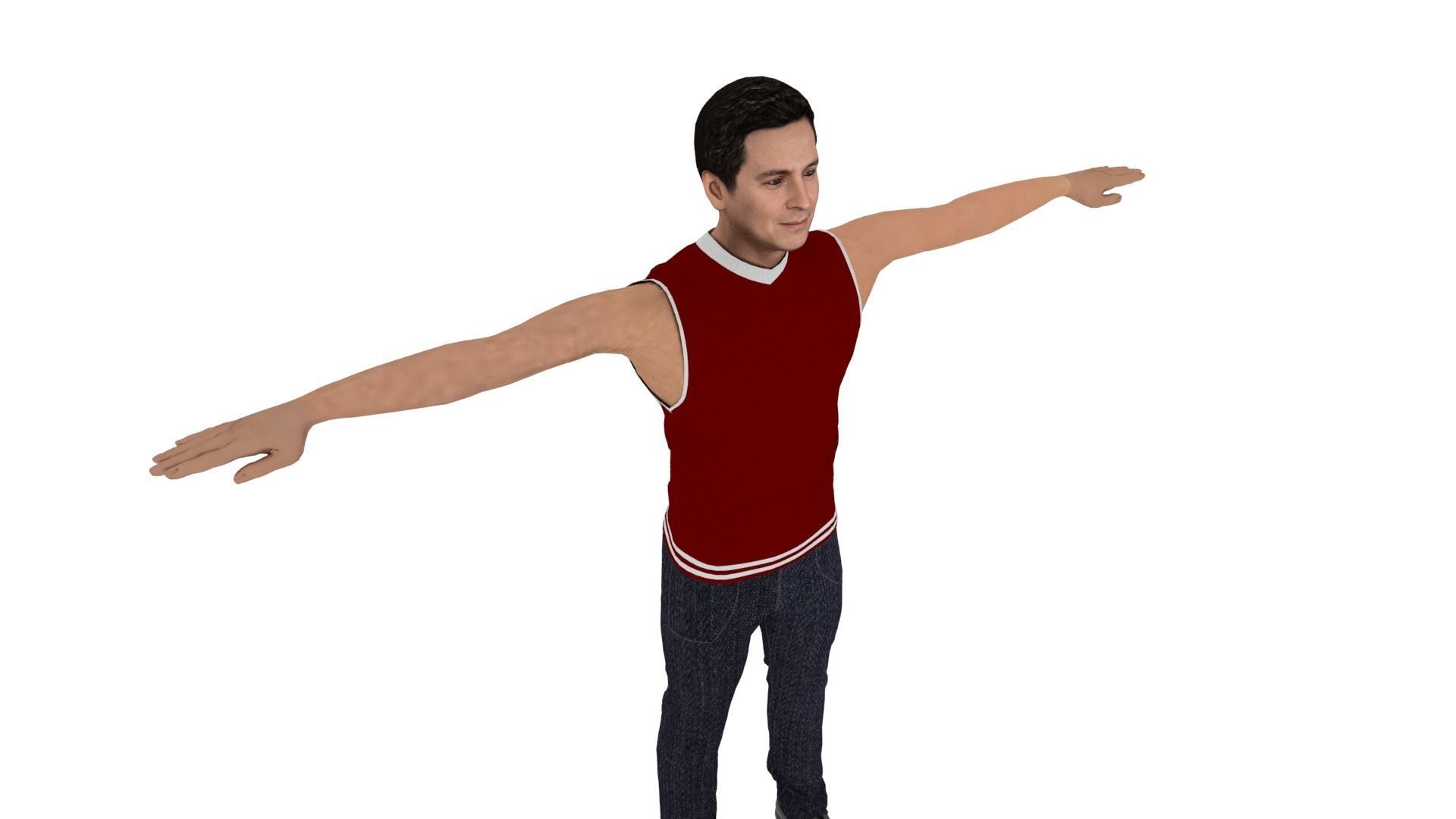 Character Male Low-poly 3D model_5