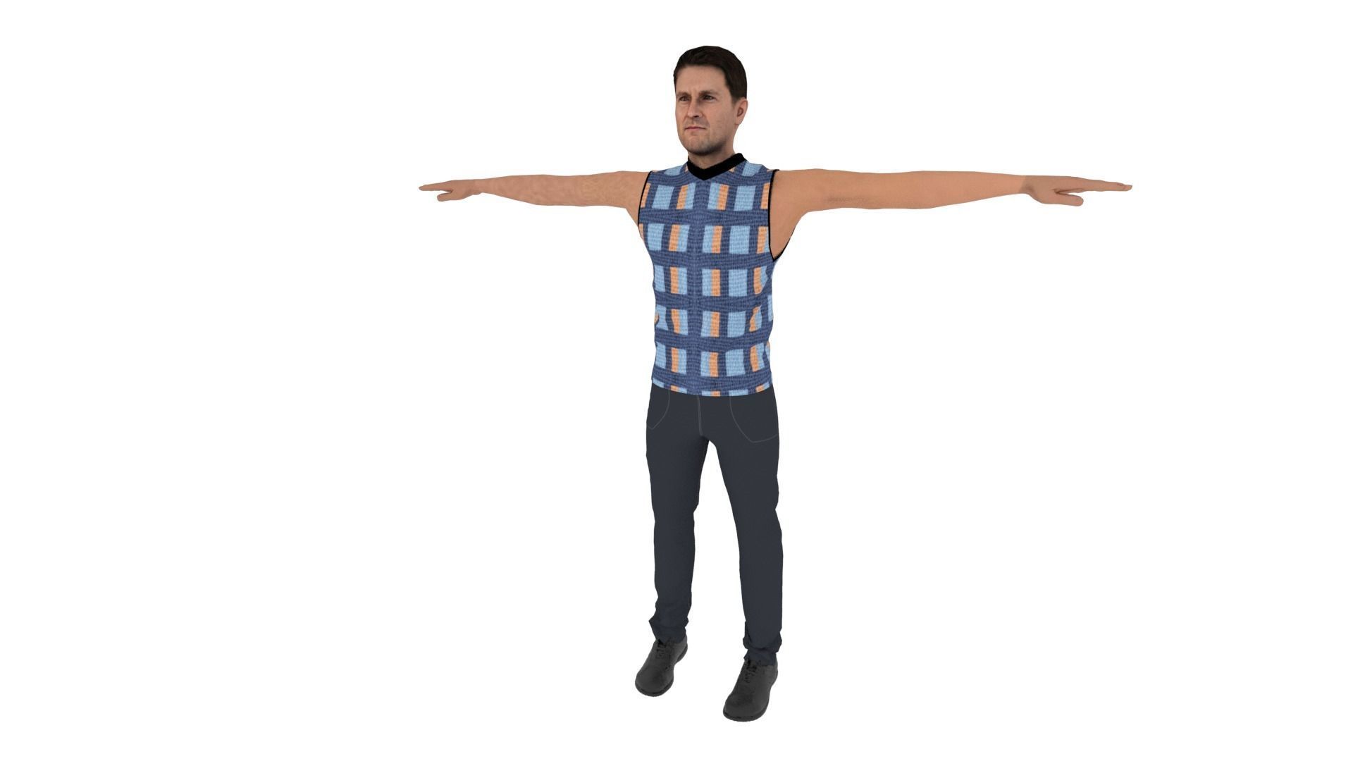 Character Man Low-poly 3D model_1