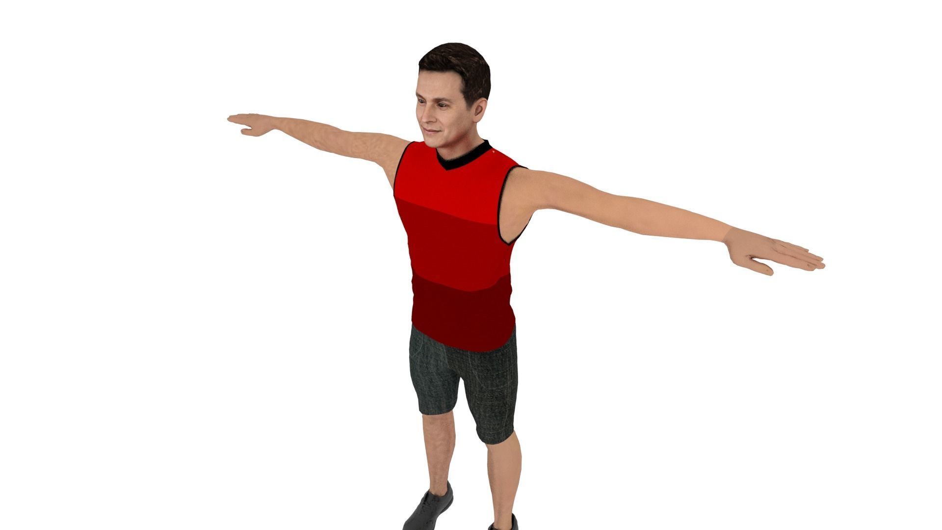 Character Man Low-poly 3D model_3