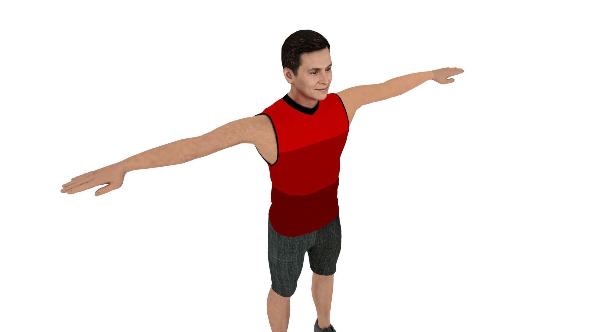 Character Man Low-poly 3D model_4